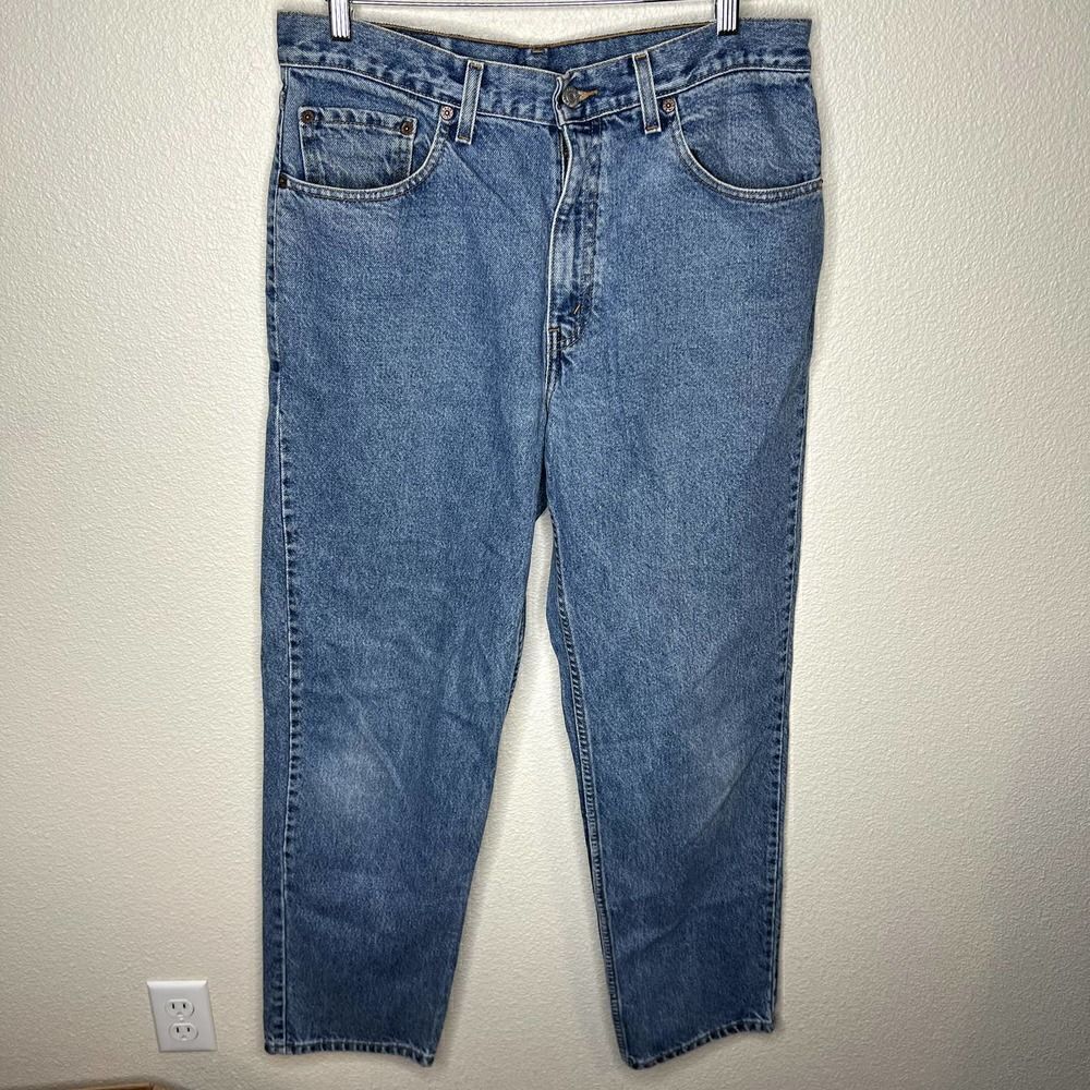 Levi's Men's Light Wash Straight Leg Denim Jeans Size 34x32 - Picture 5 of 5